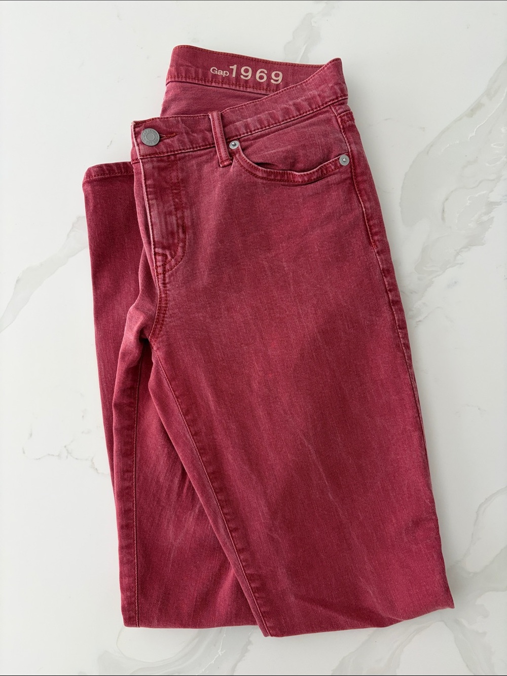 GAP 1969 Legging Jeans Vintage Faded Red